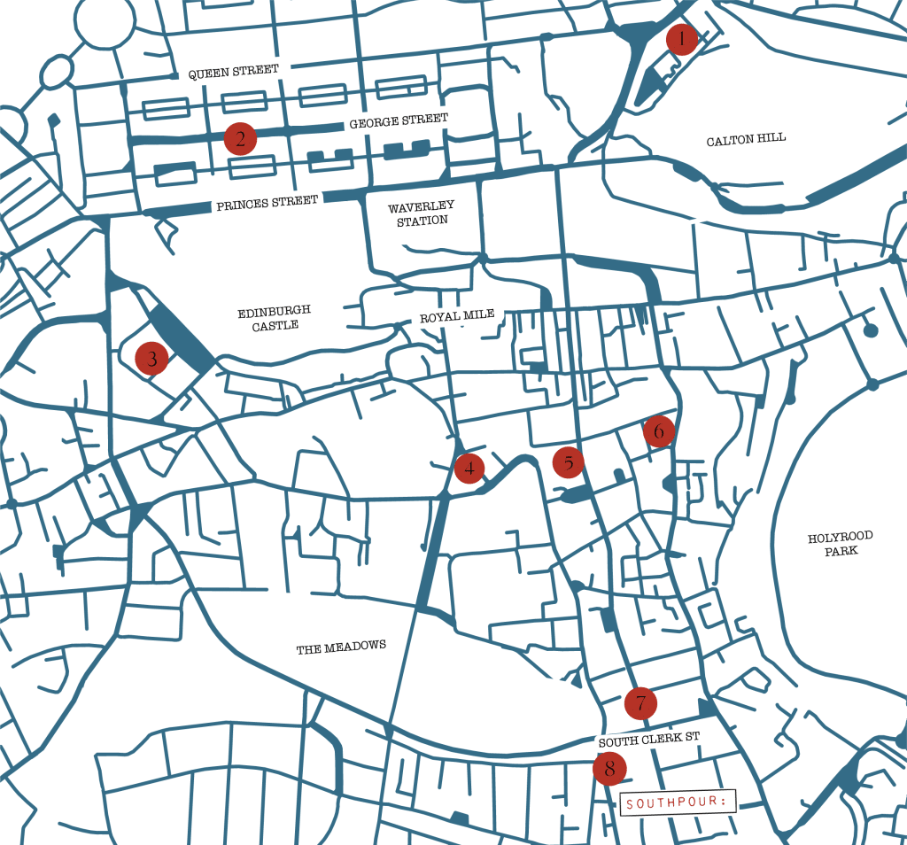 Illustrated map of edinburgh